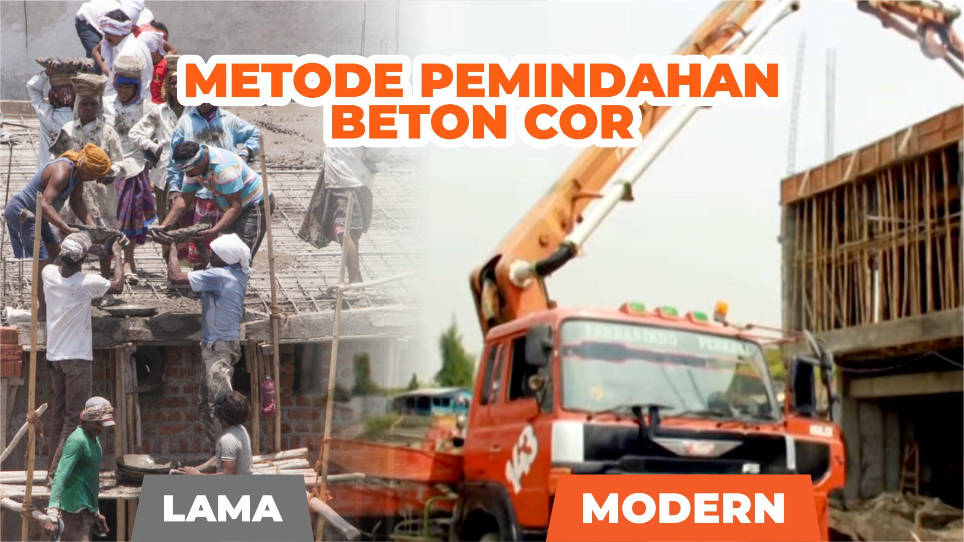 metode pemindahan beton cor